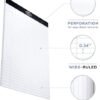 Alitte Legal Notepads 8.5 x 11, Pack of 12 ,50 Sheets Per Notebook