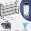 AOZITA Spice Rack Organizer for Cabinet, Spice Organizer with 28 Empty Spice Jars