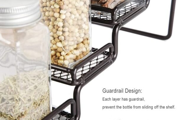 MEIQIHOME 4 Tier Spice Rack Organizer Step Shelf Countertop Spice