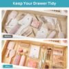 Vtopmart 36 PCS Clear Plastic Drawer Organizers Set, 7-Size Bathroom and Vanity Drawer Organizer