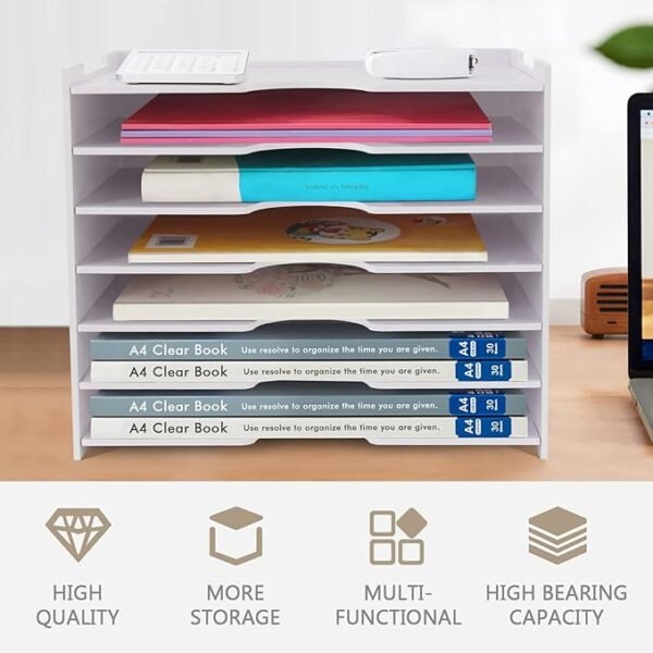 SONGWAY 7 Tier Wide Document Holder, White