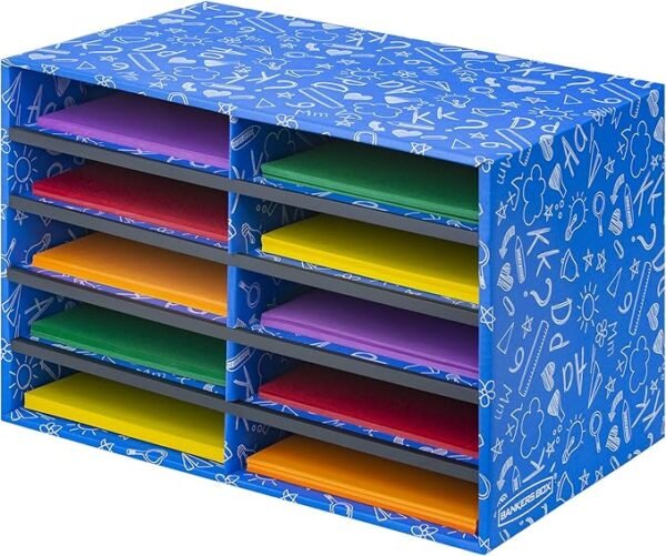 2 Bankers Box Classroom 10 Compartment Literature Organizer