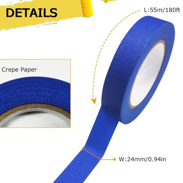 Masking Tape, Blue Painters Tape, Master Adhesive Paper Tape, Multi-Surface Painter's