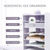 SONGWAY Multifunctional 7 Tier Vertical File Holder, White