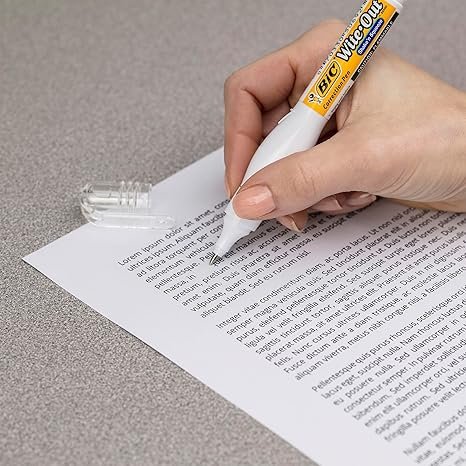 BIC Wite-Out Brand Shake 'n Squeeze Correction Pen, 8 ML,4-Count Pack