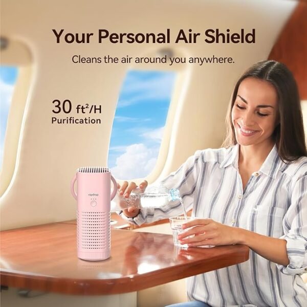 raydrop  Portable Mini Air Purifier, Cordless Small HEPA Air Purifier