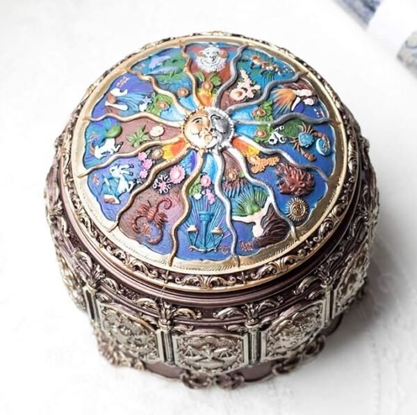 DELIWAY Vintage Music Box Constellation Style Plays Always with Me Tune