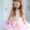The Memory Building Company Music Box - Ballerina Jewelry Box for Girls and Boys w/Matching Necklace and Bracelet