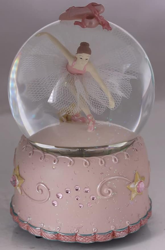Swan Lake Music Box Ballerina Color Changing Lights Handpainted Dancing Ballerina