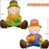 3.3FT Fall Inflatable Decoration, Set of 2 Air Blown Scarecrow Couples