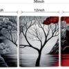 The Cloud Tree 3 Panels Modern Canvas Wall Art Prints Artwork