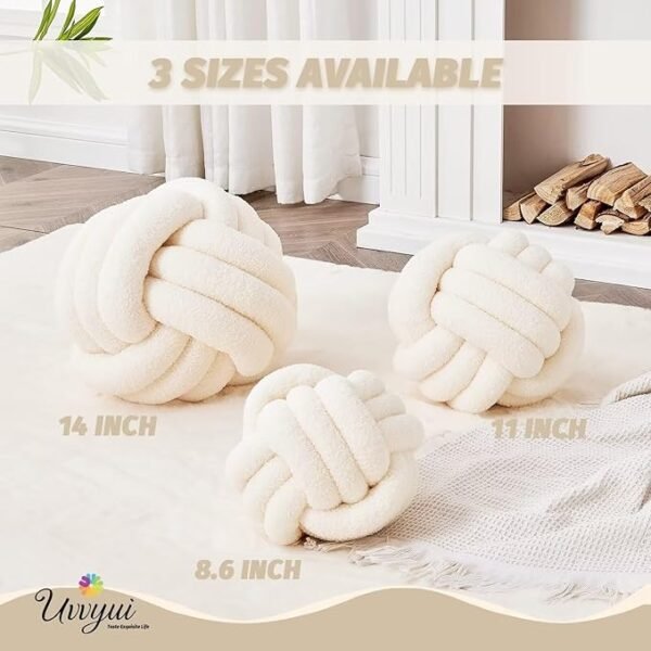 Knot Pillow Ball, Soft Home Decorative Round Throw Pillow