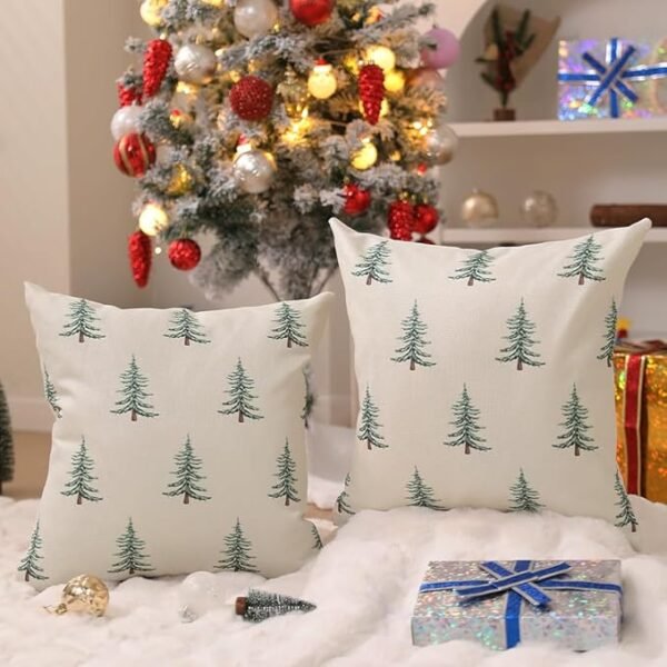 Christmas Pillow Covers 18x18 inch Set of 2 Christmas Tree