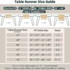 Table Runner for Thanksgiving Christmas Home Decor with Tassels 72 Inches
