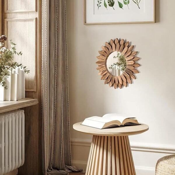 Wall Mirror Decorative 12 inch Rustic Wood Mirror