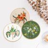 3 Sets Embroidery Kit for Beginners Needlepoint Cross Stitch Kits for Adults
