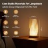 Bedside Lamp with Woodbase - Button Control Table Lamp