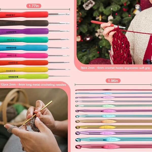 Crochet Hooks Kit with Case, 85-Piece