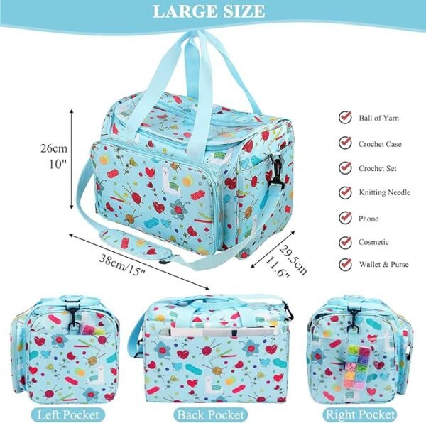 Knitting Bag Large Crochet Bag, Huge Knitting Bags and Totes OrganizerKnitting