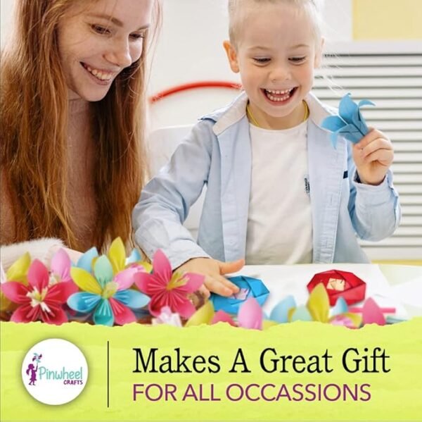Girls Multi Color Foldable Paper Sheets For Flowers With Decorative Charms & Accessories