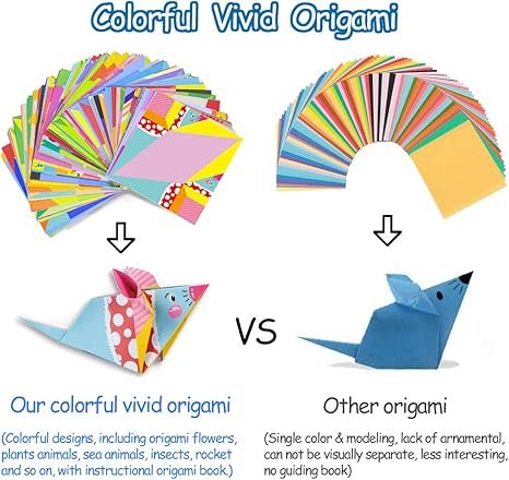Hapray Origami Kit 144 sheets Origami Paper 72 Patterns