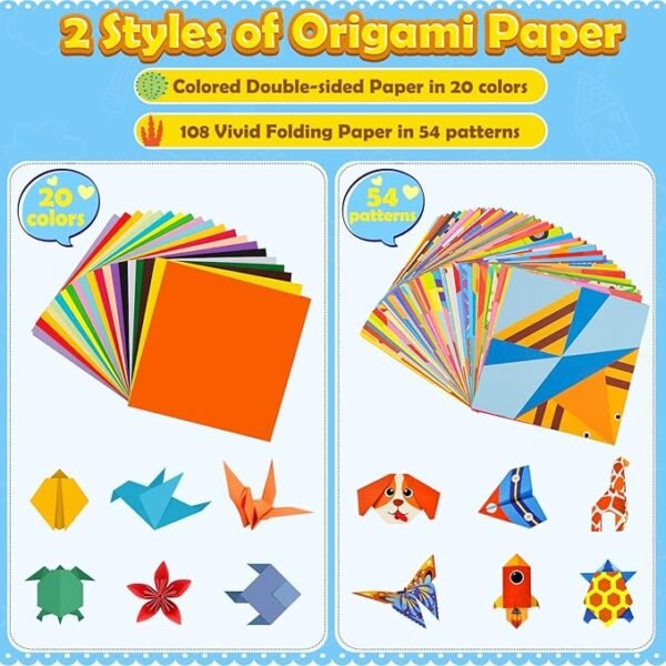 Aigybobo Origami Paper Set, 308PCS
