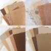Aromoty 30 sheets Textured Scrapbook Paper&Mesh Fabric 5.8x8.2 Inches