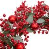 VGIA 20 Inch Christmas Wreath for Front Door Snowy Winter Wreath