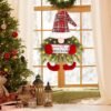 Sggvecsy Lights Santa Gnome Hanging Sign