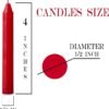 NORDICO Candlelights 20pcs Candles 4 inch X 1/2 inch Diameter