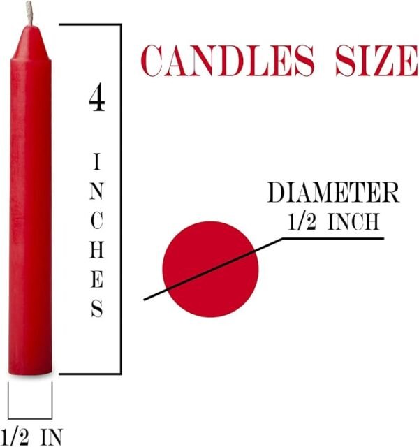 NORDICO Candlelights 20pcs Candles 4 inch X 1/2 inch Diameter