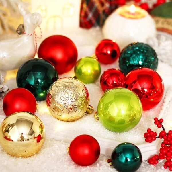 ROSELEAF 40pcs Christmas Ball Ornaments Set Shatterproof