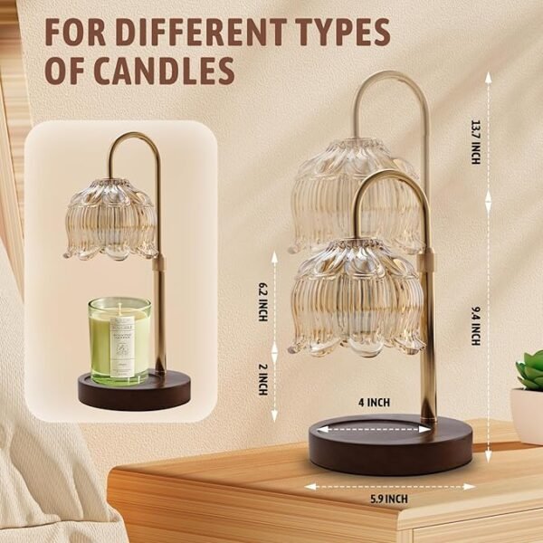3 Fragrance Candle Warmer Lamp,Electric Candle Warmer with Timer