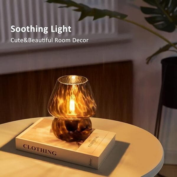 3 Mushroom Lamp Small Vintage Table Lamp for Bedroom Nightstand