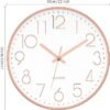 Foxtop Modern Wall Clock 12 Inch Non-Ticking Silent Battery