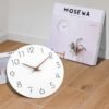 Mosewa Wall Clock 8 Inch White Silent Non Ticking Wall Clocks