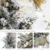Sea Team 24-Pack Artificial Glitter Berry Stem 17 Inches