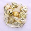Sattiyrch 76ct Christmas Tree Ornaments,Golden