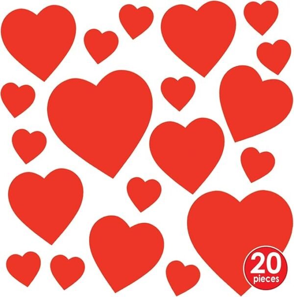 Beistle Store Cardstock Paper Heart Cut Outs ,20, 4", 8.5", 12in