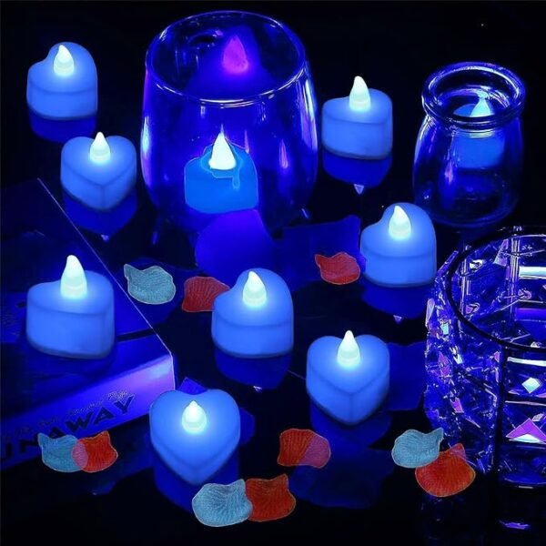Pyrrhiax, 2000 Pieces Artificial Rose Petals and 24 Pieces LED Tea Lights Candles
