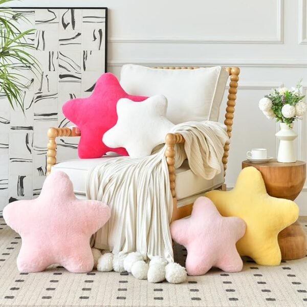 3 Star Pillow, Decorative Throw Pillows for Bed Couch