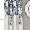 Lush Decor Tanisha Curtains Beautiful, Modern, Elegant Home Decor - 52" W x 84" L, Navy & White