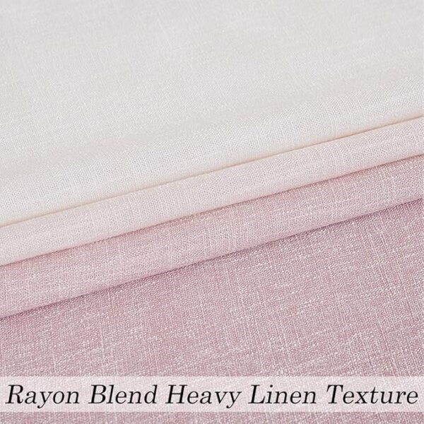 Central Park Ombre Window Curtain Panel Cream White to Pink Dust Rose, 40" x 84", Set of 2
