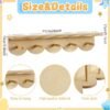 Pinkunn Nursery Floating Shelves with Hooks for Wall Book Shelves Wood