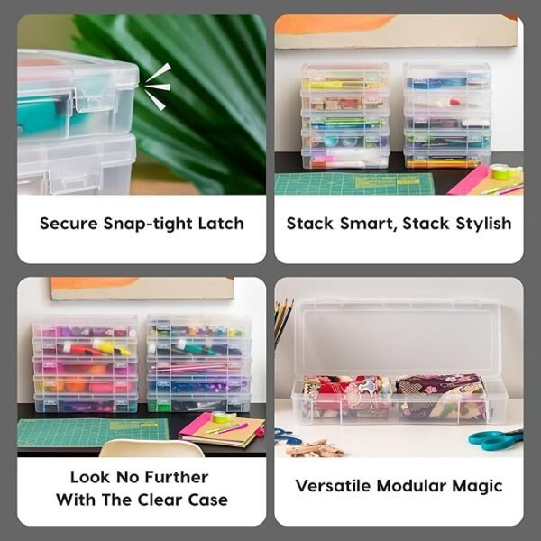 IRIS Plastic Pencil Case Box 10-Pack