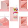 Asten Large Capacity Pen Storage Organizer with 5 Compartment (Pink, 1 Pack)