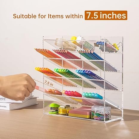BEYGORM Acrylic Vertical Marker Organizer for 150 Markers