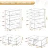 Caktraie Makeup Organizer With 16 Drawers, 4 Pcs