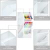 Asten Large Capacity Pen Storage Organizer with 5 Compartment (Clear, 3 Pack)