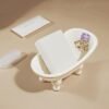dodococa 1 Piece 5.6" Ceramic Mini Clawfoot Slipper Bathtub